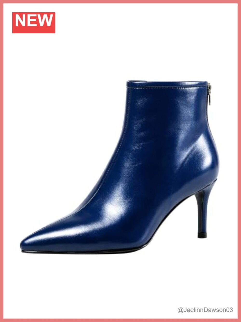 Women Pointed Toe Stiletto Ankle Boots Zip Up Kitten Heel Booties